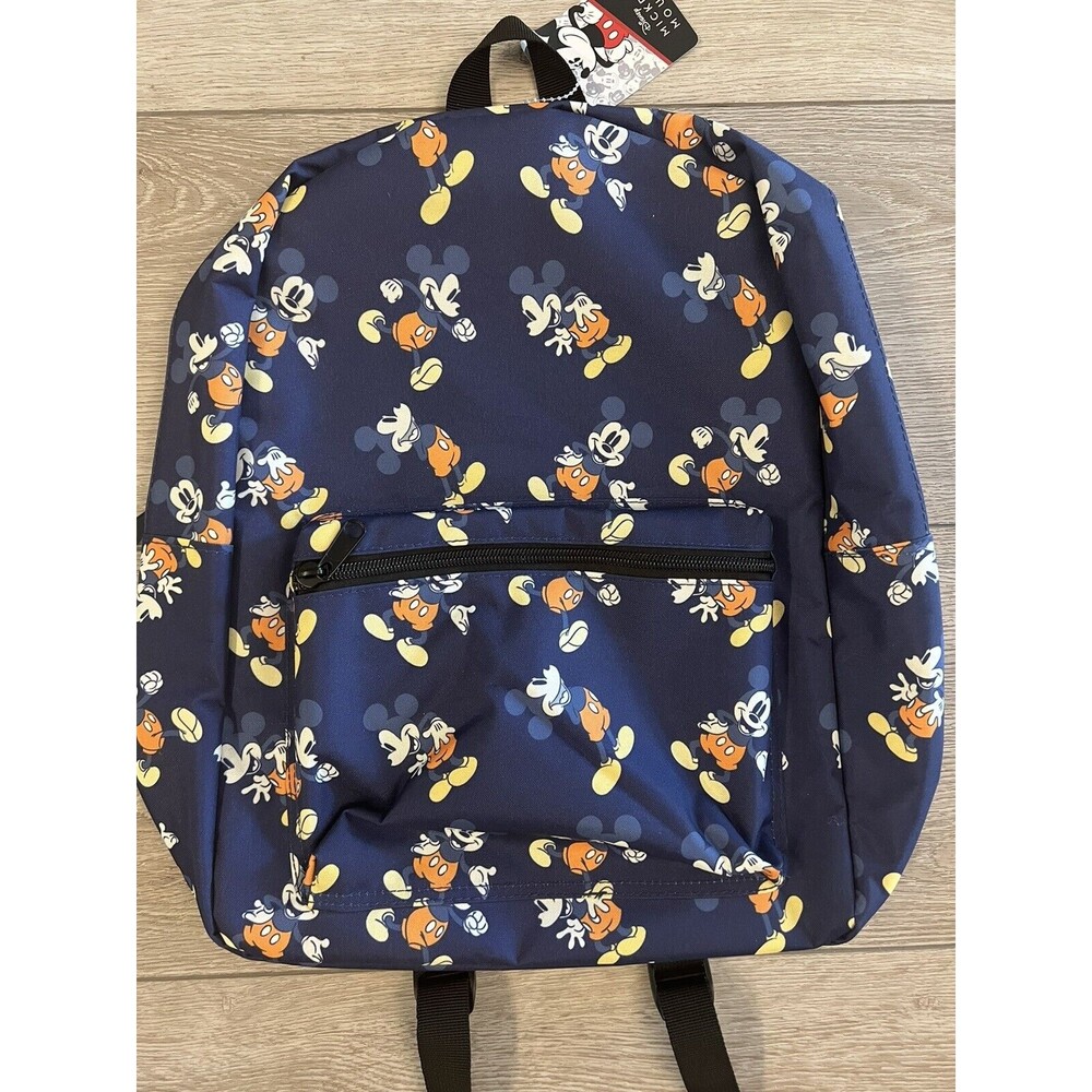 Disney Mickey Mouse Backpack 16” Blue Canvas New‎ Adult Kids backpack
